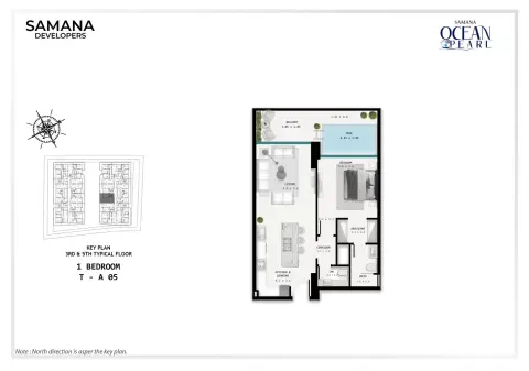 Samana Ocean Pearl: Floor plan Key Plan - T - A05