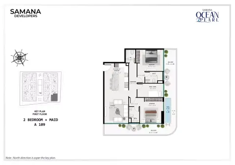 Samana Ocean Pearl: Floor plan Key Plan - A 109