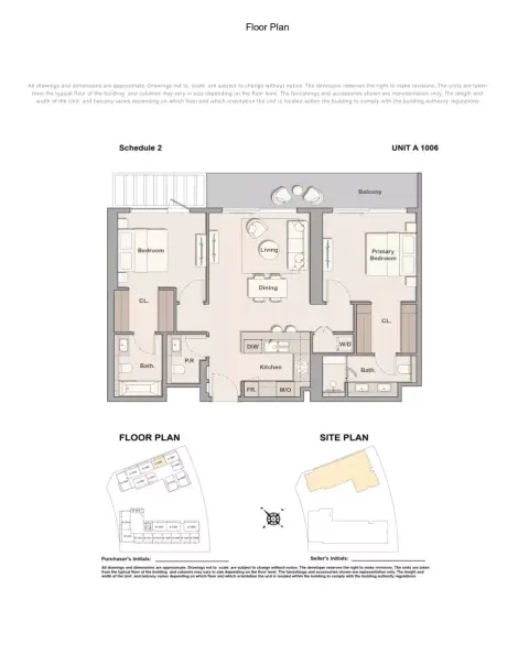 The Hillgate: Type A 1006, 1,196 sq ft 户型图