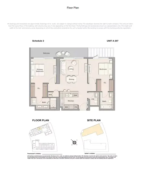 The Hillgate: Type A 207, 1,196 sq ft 户型图