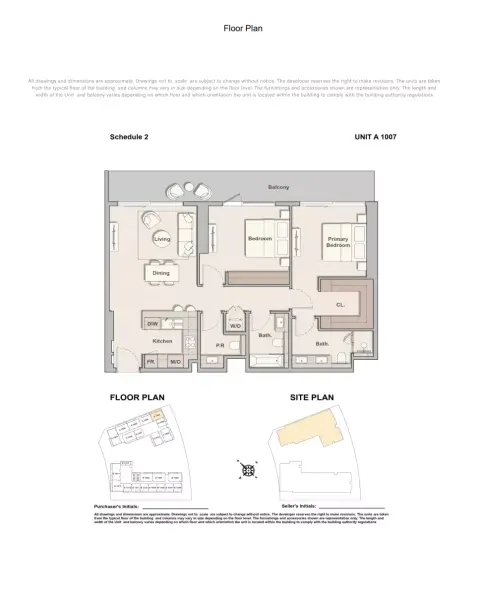 The Hillgate: Type A 1007, 1,246 sq ft 户型图