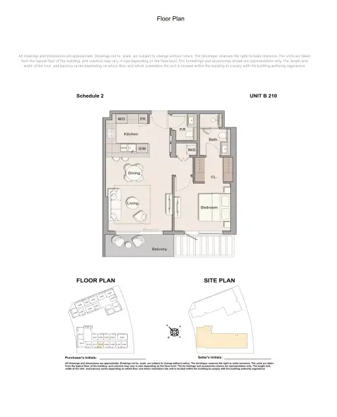 The Hillgate: Unit B 210, 776 sq ft 户型图