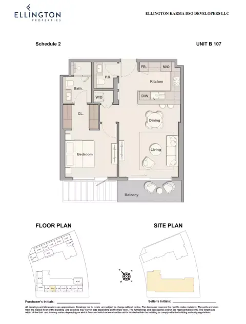 The Hillgate: Type B 107, 776 sq ft 户型图