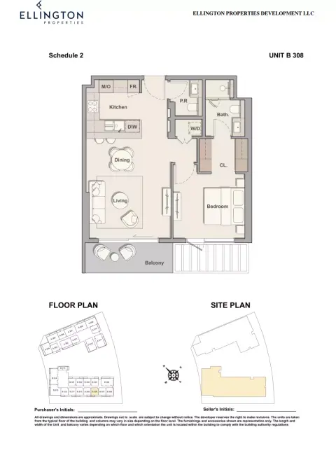 The Hillgate: Type B 308, 776 sq ft 户型图