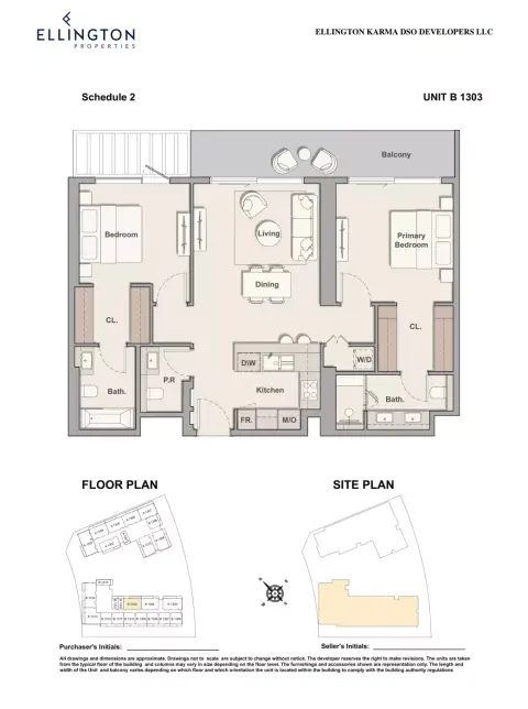 The Hillgate: Type B 1303, 1,196 sq ft 户型图