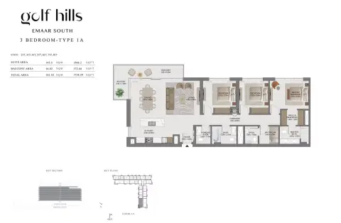 Golf Hills: Floor plan Type 1A, 1,738 sq ft