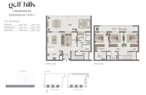 Golf Hills: Floor plan Type 1, 3,081 sq ft