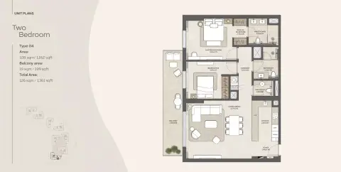 Dana Expo Valley Views: Floor plan Type 04, 1,361 sq ft
