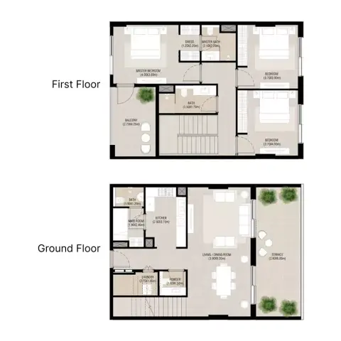 Nshama Camden: फ़्लोर प्लान Type A, 2,049 sq ft
