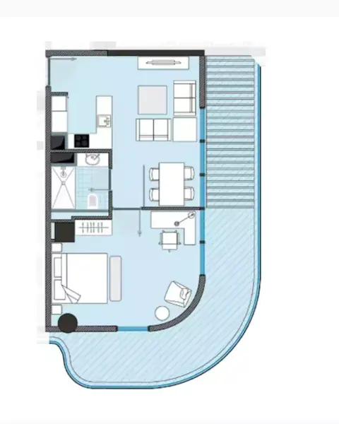 Next Coral: Floor plan Type 205, 762 sq ft