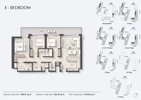 Ellington Sands: Floor plan Type 1, 1,730 sq ft