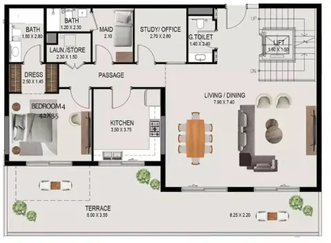 Hillside Residences Phase 3: Floor plan Type A