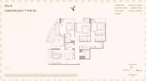 Isla Private Residences: Floor plan Type B1