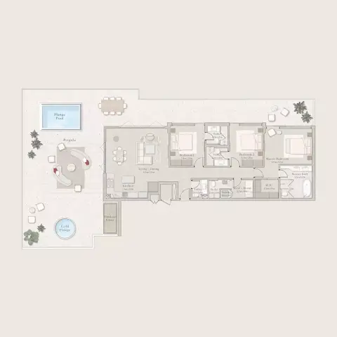 Émerge Residences: Floor plan Type 1, 3,169 sq ft