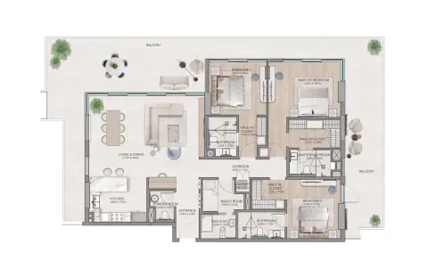 Flora Isle: Floor plan Type D, 3,400 sq ft