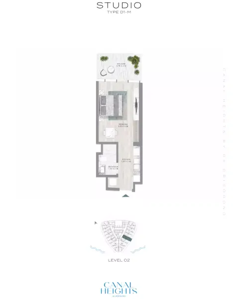 Canal Heights: Floor plan Type D1-M