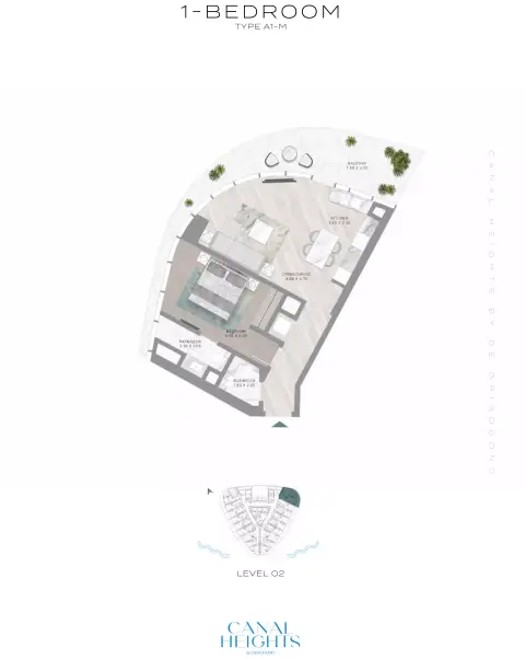Canal Heights: Floor plan Type A1-M