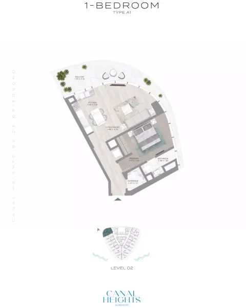 Canal Heights: Floor plan Type A1