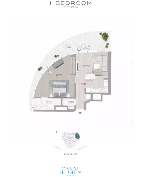 Canal Heights: Floor plan Type G1-M
