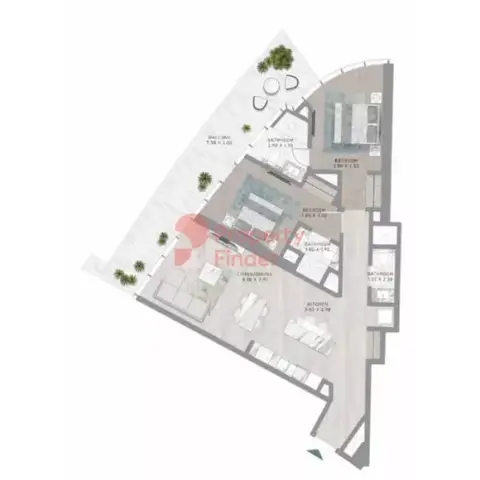 Canal Heights: Floor plan Type A1-M