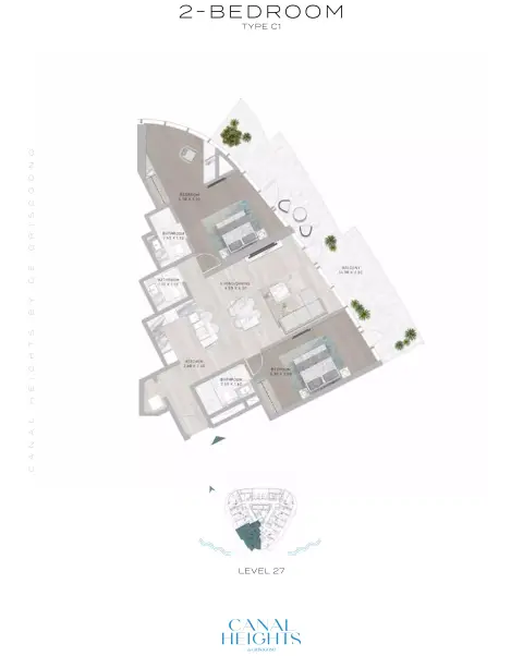 Canal Heights: Floor plan Type C1