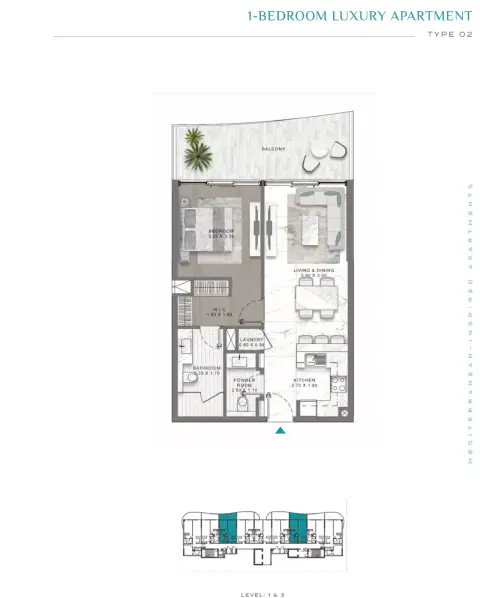 Damac Lagoon Views: Plattegrond Type 2