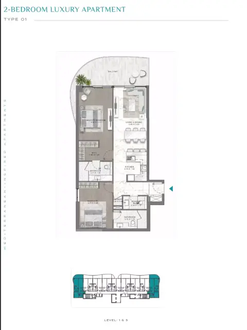 Damac Lagoon Views: Plattegrond Type 1