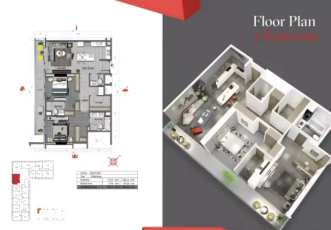 Tonino Lamborghini Phase 2: Plan Type A, 1,303 sq ft