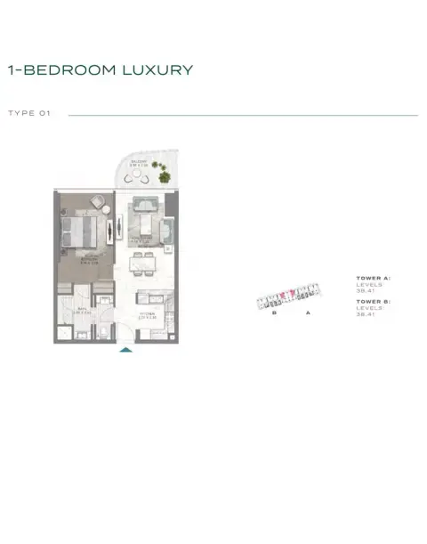 Damac Bay 2: Floor plan Type 01