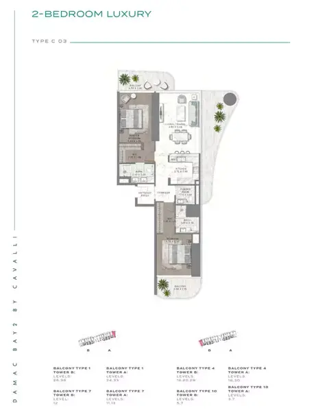 Damac Bay 2: Floor plan Type C 03