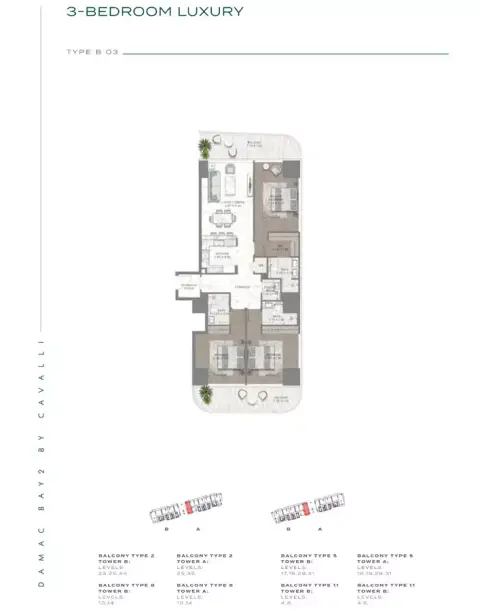 Damac Bay 2: Floor plan Type B 03