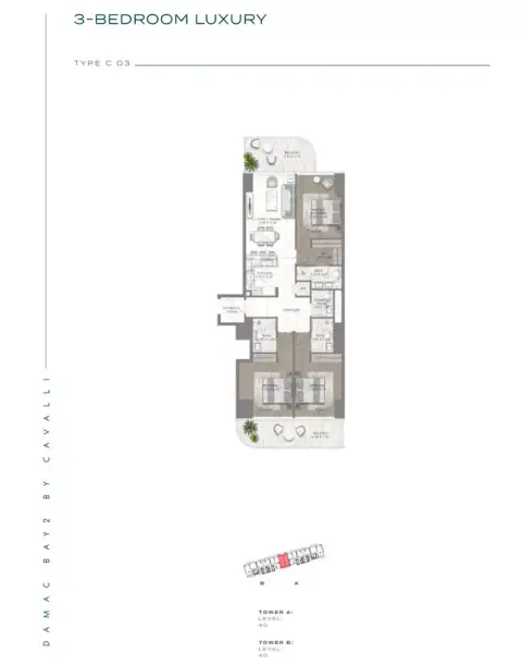 Damac Bay 2: Floor plan Type C 03