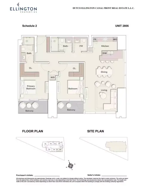 One River Point: Floor plan Type 2806, 1,461 sq ft