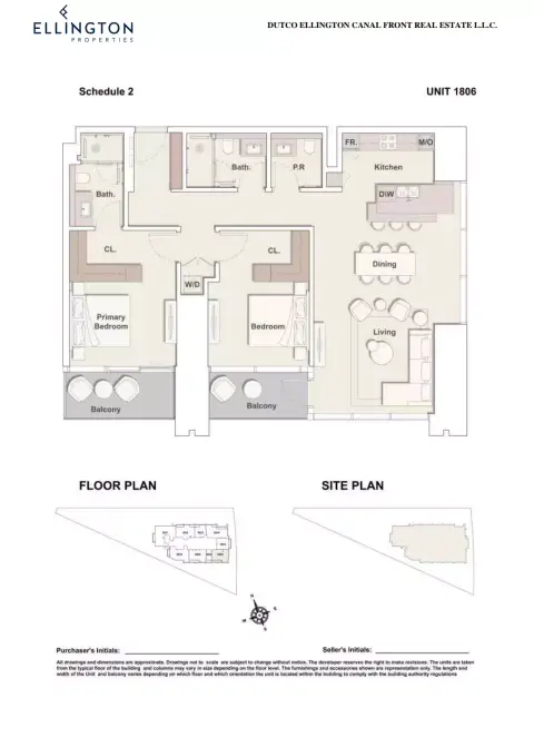 One River Point: Floor plan Type 1806, 1,461 sq ft