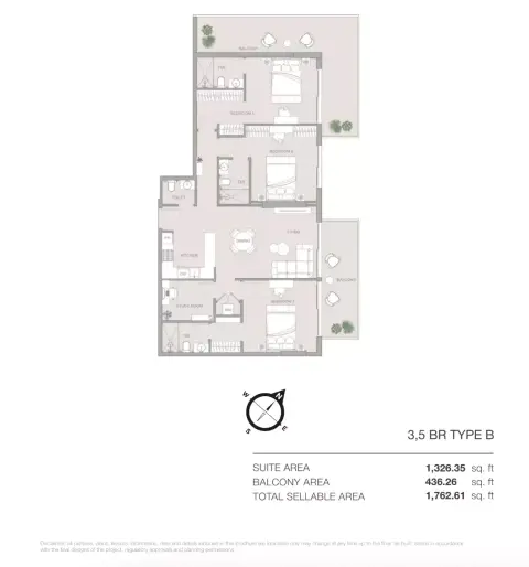 Essenlife: Floor plan Type B, 1,762 sq ft
