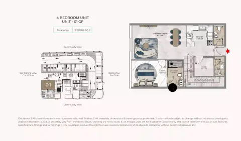 La Crystal: Floor plan UNIT - 01 GF, 2,270 sq ft