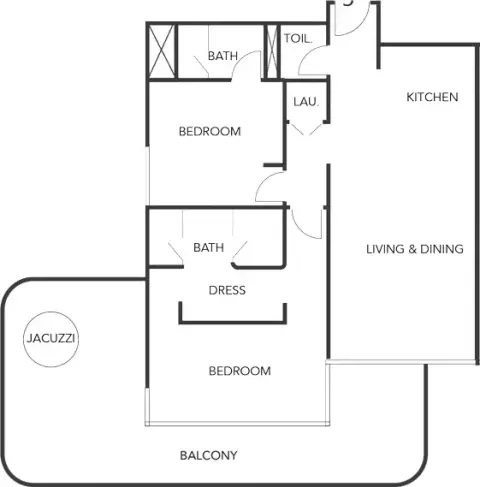Sunset Bay: Floor plan Type C, 1,547 sq ft