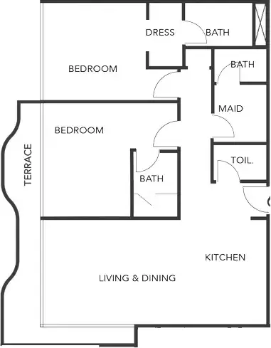 Sunset Bay: Floor plan Type B, 1,475 sq ft
