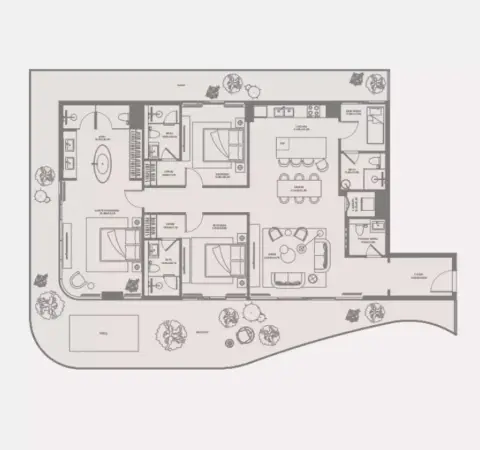 Bond Enclave: Floor plan Type A, 2,630 sq ft