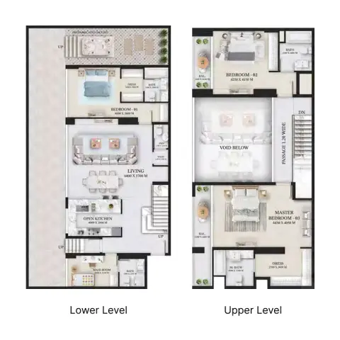 Wellington Ocean: Floor plan Type A, 2,561 sq ft