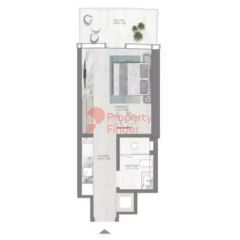 Canal Crown 2: Floor plan Type A, 432 sq ft