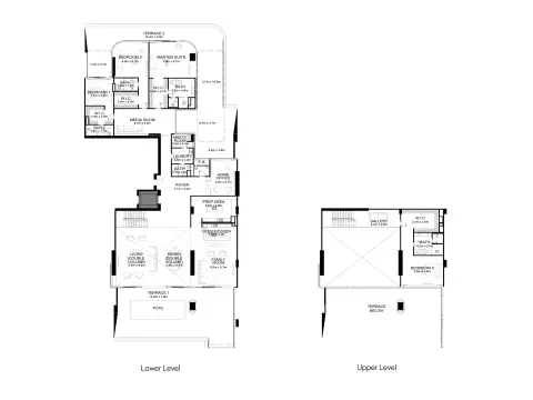 Raffles Residences & Penthouses: फ़्लोर प्लान Type B, 10,527 sq ft