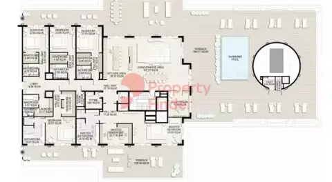 Raffles Residences & Penthouses: फ़्लोर प्लान Type A, 15,105 sq ft