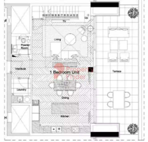 Marriott Executive Apartments At Al Barsha South: Floor plan Type 1, 1,813 sq ft