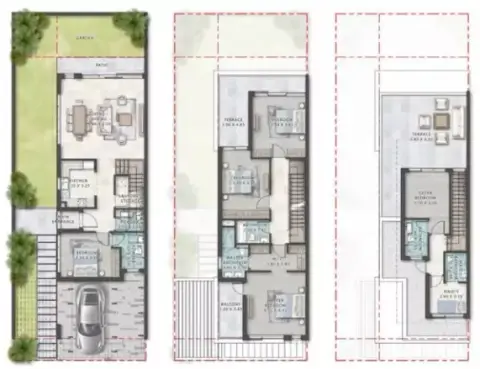 Damac Islands: Floor plan Type A, 3,388 sq ft