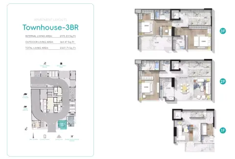 Nautis Residences: Floor plan Type B, 2,337 sq ft