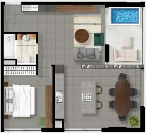 izzzi.life Lime: Floor plan Type 1, 787 sq ft