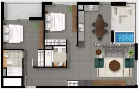 izzzi.life Lime: Floor plan Type 1, 1,213 sq ft