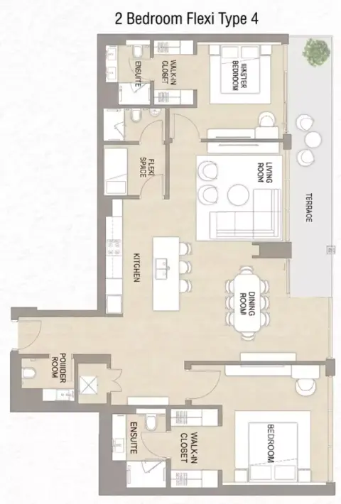 Soma Residence: Floor plan Type 2, 1,737 sq ft