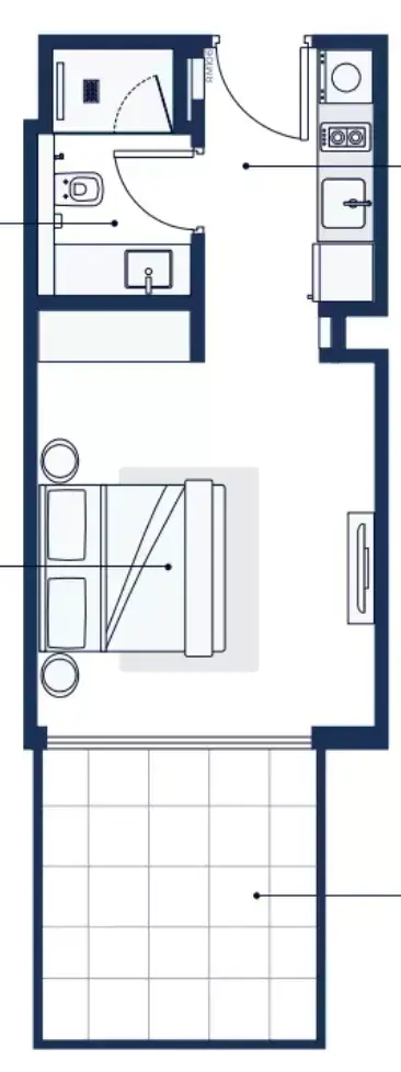Adeba Azizi: Floor plan Type 4, 365 sq ft